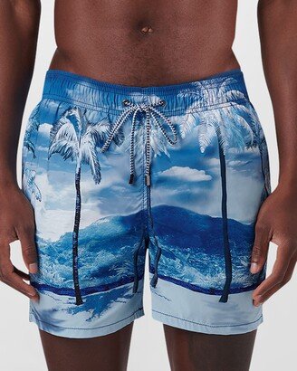 Men's Tropical Landscape Swim Trunks