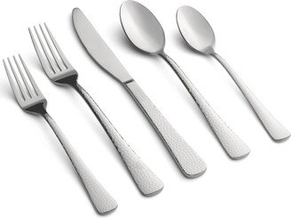 Brody Mirror Hammered Flatware Set, 20 Piece