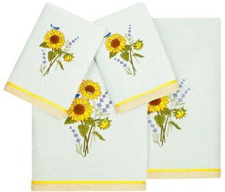 Turkish Cotton Girasol 4Pc Embellished Towel Set-AB
