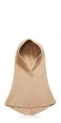 Cashmere Ribbed Snood In Camel