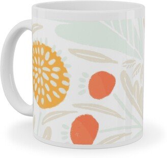 Mugs: Astrid Ceramic Mug, White, 11Oz, Multicolor