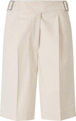 Buckle Detailed Bermuda Shorts