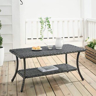Gymojoy Outdoor Patio Furniture Coffee Table Rattan PE Wicker Table