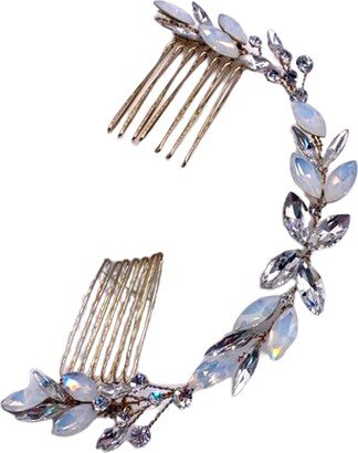 Monroe Swarovski Crystal & Opal Halo Hair Comb