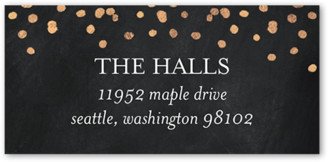 Address Labels: Speckled Flair Address Label, Black, Matte