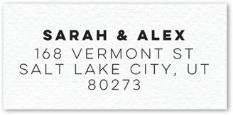 Address Labels: Modern Corners Address Label, White, Address Label, Matte