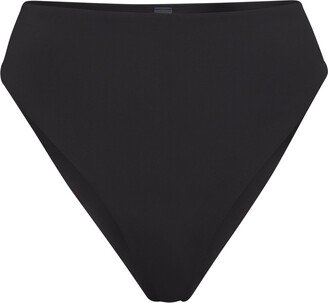 Signature Swim Mid Waist Bottoms | Onyx