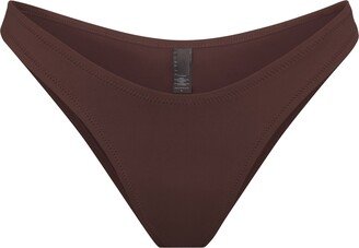 Signature Swim Cheeky Tanga Bottoms | Cocoa