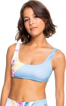 Pop Surf Bralette Sporty (Pale Marigold Tie-Dye Vibes) Women's Swimwear