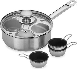 Resto 4-Cup Stainless Steel Egg Poacher Set-AA