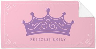 Towels: Princess Crown Towel, Pink