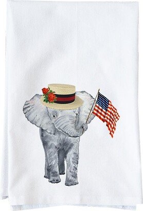 Flour Sack Towel | Patriotic Elephant Fun Gifts Under 10