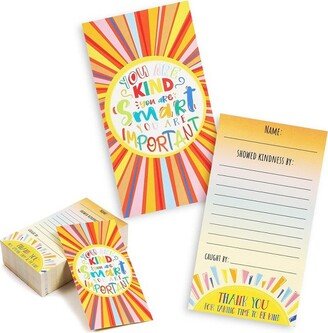 Bright Creations 100 Pack Kindness Behavior Cards for Students, Kids and Toddlers, Classroom Supplies, 2.75 x 5 in