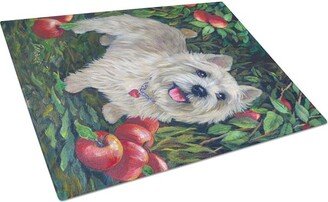 Norwich Terrier Apple Grove Glass Cutting Board