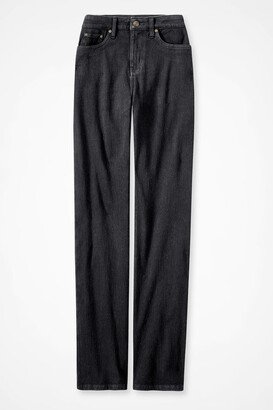 Women's Knit High Rise Straight-Leg Jeans - Black - 4P - Petite Size