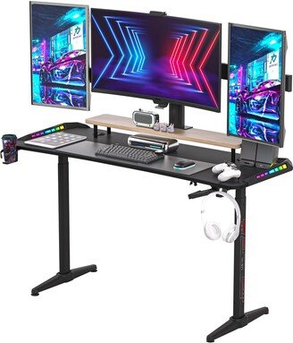 AESOME Height Adjustable Sit and Stand Computer Gaming Desk