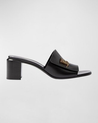 Winnie Block-Heel Leather Mules