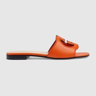 Women's Interlocking G cut-out slide sandal