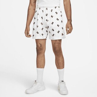 Men's Court Dri-FIT Printed Tennis Shorts in White