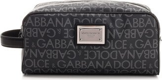 Toiletry Bag With All-over Logo