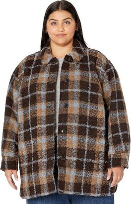 Plus Belrose Shirt-Jacket in Cassel Plaid (Devon Plaid Forage) Women's Jacket