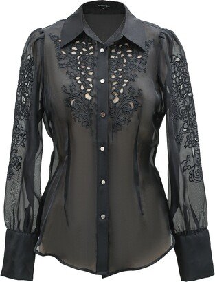 Smart and Joy Embroidered Organza Blouse