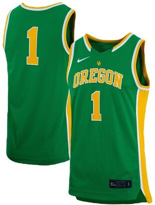 Men's #1 Green Oregon Ducks Team Replica Basketball Jersey