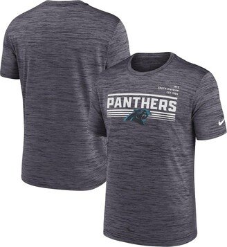 Men's Anthracite Carolina Panthers Yardline Velocity Performance T-shirt