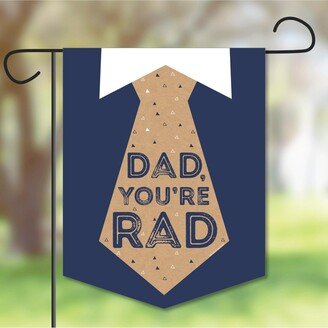 Big Dot Of Happiness My Dad is Rad Outdoor Decor - Double-Sided Father's Day Garden Flag 12 x 15.25