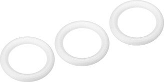 Unique Bargains 2.8 Inch Foam Wreath Forms Round Craft Rings for DIY Art Florists Pack of 3 - White