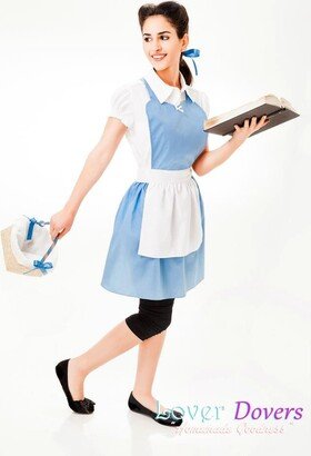 Belle Apron, Blue Belle Provincial Costume Apron, Women's Apron, Lover Dovers, Princess