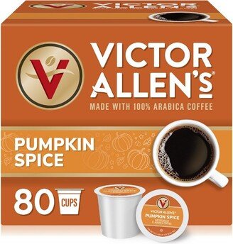 Victor Allen's Coffee Pumpkin Spice Flavored Single Serve Coffee Pods, 80 Ct