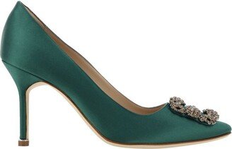 Hangisi Satin Jewel Buckle Pumps