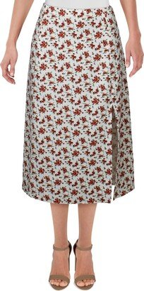 Plus Womens Party Floral Skirt Slip