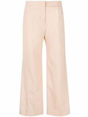 Straight-Leg Cotton Trousers-BS