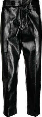 SAPIO Cropped Leather Trousers