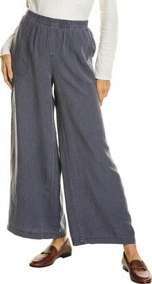 Angie Crop Linen-Blend Palazzo Pant