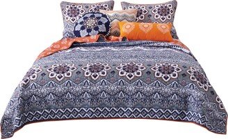 Medina Paisley Reversible 3 Piece Quilt Set, King