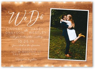 Wedding Invitations: Illuminated Bridal Wedding Invitation, Beige, 5X7, Standard Smooth Cardstock, Square