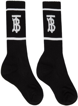 Black TB Monogram Socks