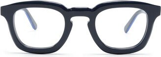 Moncler Eyewear Square-Frame Clear-Lenses Glasses