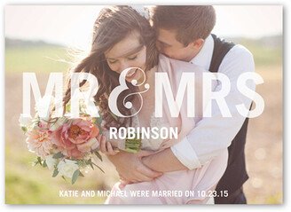 Wedding Announcements: Social Titles Wedding Announcement, White, Matte, Signature Smooth Cardstock, Square