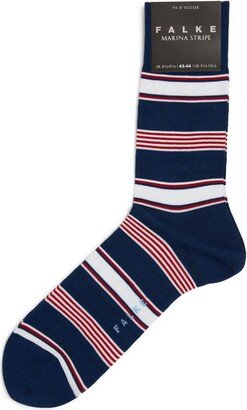 Cotton-Blend Striped Marina Socks