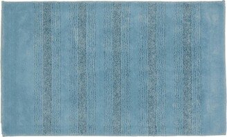 24x40 Essence Nylon Washable Bathroom Rug Basin Blue