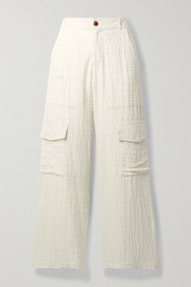 Savannah Morrow - + Net Sustain Maribel Organic Cotton, Bamboo Lyocell And Hemp-blend Wide-leg Pants - Cream