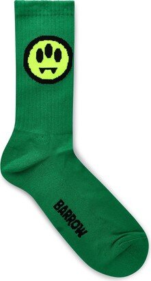 Green Cotton Blend Sock