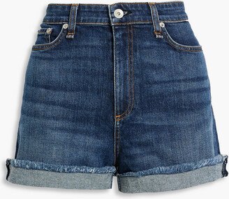 Distressed denim shorts-AY