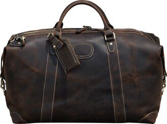 Touri Classic Traveller Genuine Leather Holdall - Dark Brown