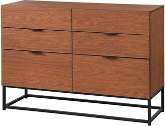 Noble 6 Drawers Dresser Walnut - Buylateral