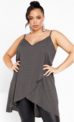 Women's Plus Size Hi Lo Shine Cami - Night Sky - 24W